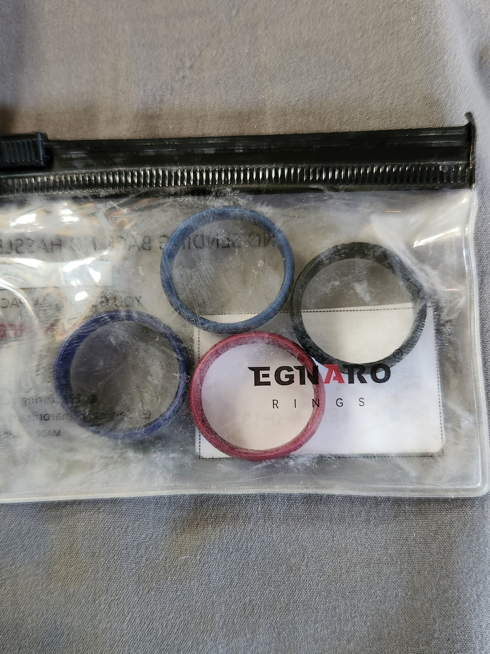 Men’s Colored Silicone Ring Set - Blue, Black, Red